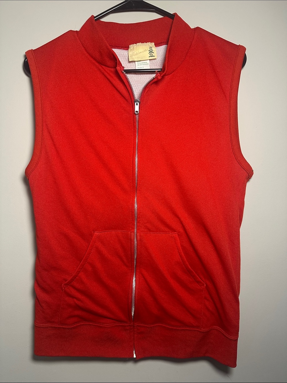 Sears Fieldmaster vintage Red Zip-Up Fleece Vest